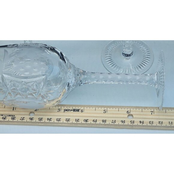 2 Nachtman Traube Wine Glass 7.25" grapes cut crystal star vtg notched stem - Picture 8 of 8